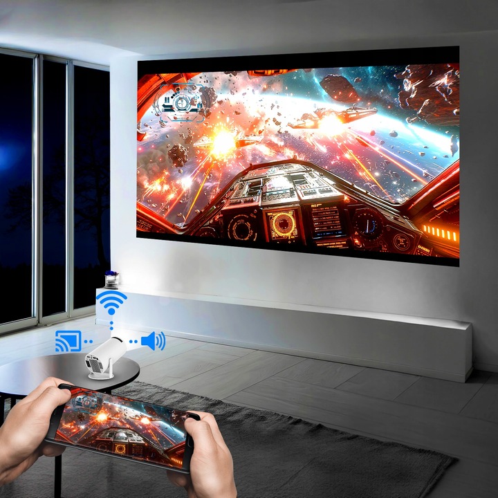 Projektor ANDROID rzutnik 4K WIFI PRZENOŚNY SMART FULL HD HY300 PRO LERTZ