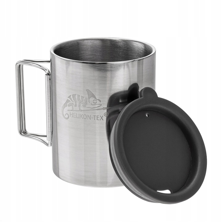 Kubek Termiczny Turystyczny HELIKON z przykrywką STAL NIERDZEWNA 250ml