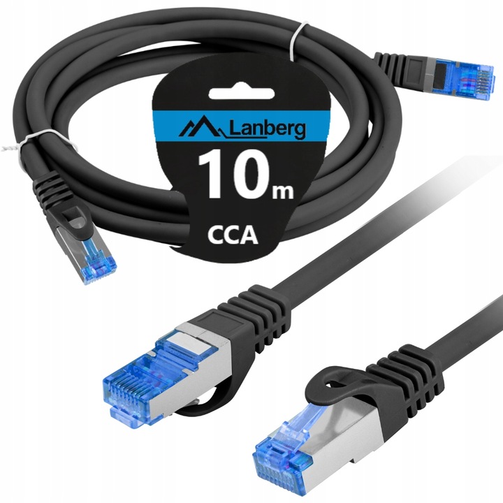 KABEL PRZEWÓD LAN SIECIOWY RJ45 DO INTERNETU KAT.6A CAT S/FTP 10M LANBERG