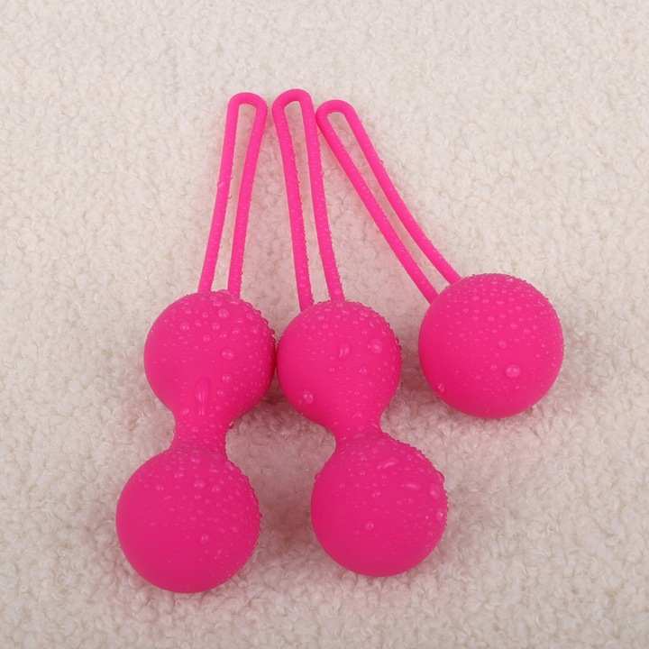 ZESTAW HYPOALERGICZNYCH KULEK GEJSZY, SILIKONOWE KULKI DO MIĘŚNI KEGLA