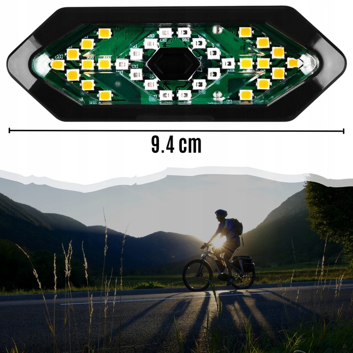 MOCNA LAMPKA ROWEROWA TYLNA KIERUNKOWSKAZY ROWEROWE ŚWIATŁO TYŁ LED USB