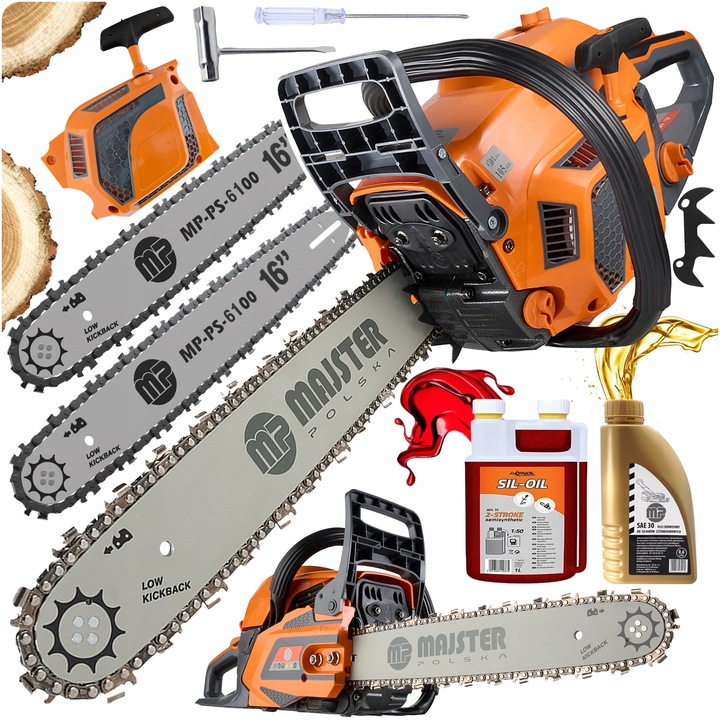 PIŁA SPALINOWA PILARKA ŁAŃCUCHOWA 5,7km 58cm3 2x łańc/prowad/Olej