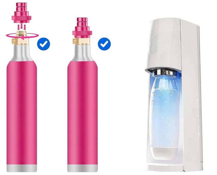 Adapter do Sodastream Quick Connect Terra TR21-4 różowy