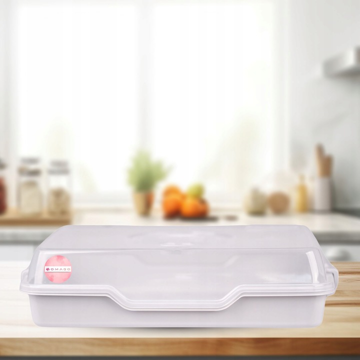 POJEMNIK PLASTIKOWY NA CIASTO WYPIEKI TORT PUDEŁKO Z POKRYWĄ i UCHWYT