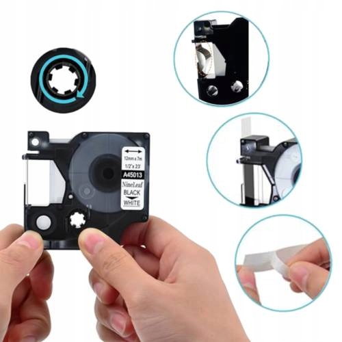 Taśma do DYMO D1 40913 9mm S0720680 ZESTAW 5 szt KOMPATYBILNA LABELMANAGER