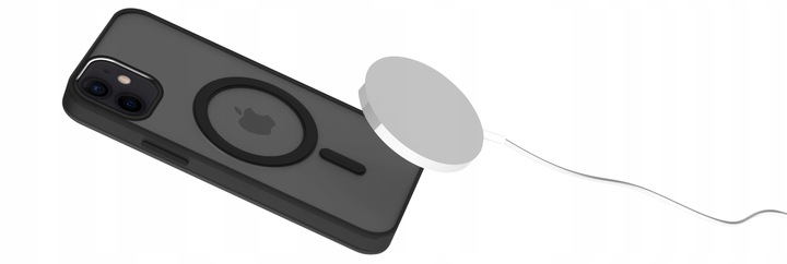 Etui Magsafe Do Apple iPhone 12 / 12 Pro (Czarne Matowe, Wzmacniane) +Szkło