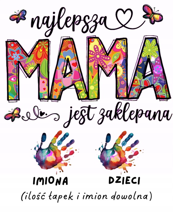 KOSZULKA T-SHIRT na DZIEŃ MAMY PREZENT "najlepsza MAMA..." JAKOŚĆ PREMIUM M