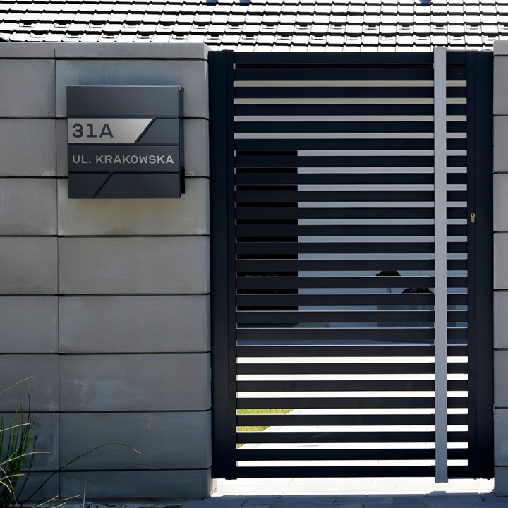 ANTRACYTOWA SKRZYNKA POCZTOWA NA LISTY WZÓR NAPIS