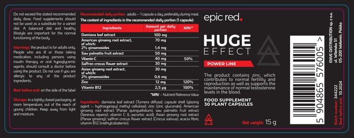 EPIC RED HUGE FINALE suplement na dłuższy seks