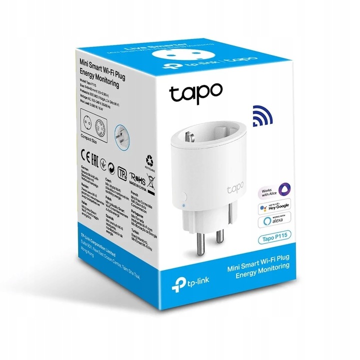 TP-Link Tapo P115 Inteligentne gniazdko WiFi Smart Plug 3680W 2.4GHz