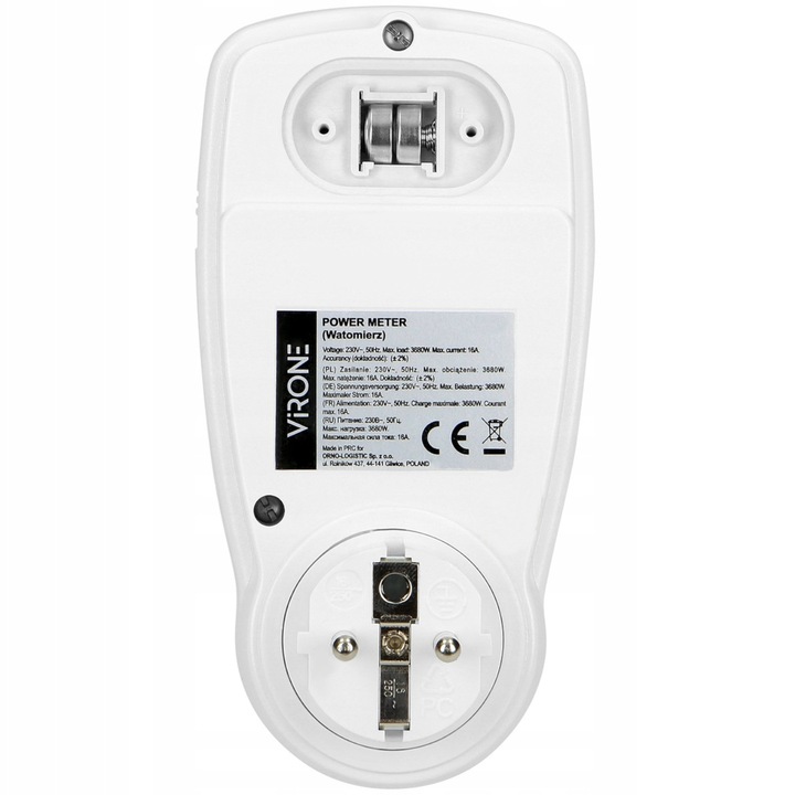 WATOMIERZ LICZNIK ENERGII MIERNIK ZUŻYCIA POBORU PRĄDU WOLTOMIERZ 2 TARYFY