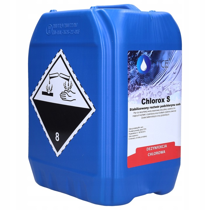 Podchloryn sodu 15% chlor w płynie do basenu jacuzzi 5l Chlorox S