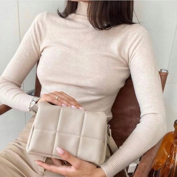 Mięciutki cieplutki golf Sweter damski S/M