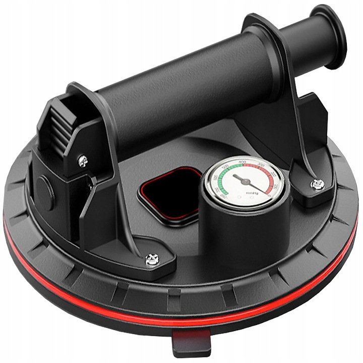 UCHWYT PRZYSSAWKA Z MANOMETR POMPKĄ DO GLAZURY PŁYTEK MECHANICZNA