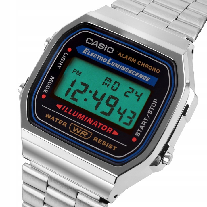 ZEGAREK MĘSKI CASIO VINTAGE RETRO KLASYK A168WA-1W +BOX