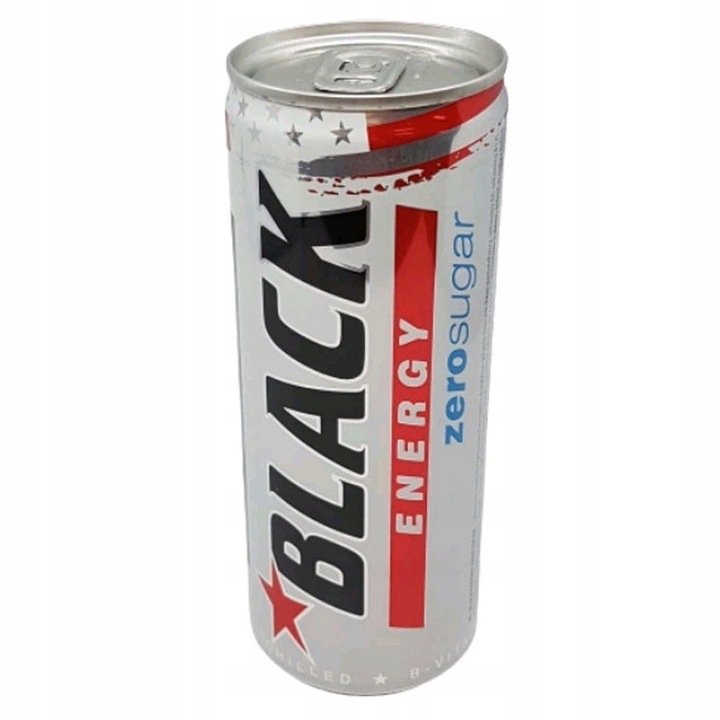 BLACK ENERGY 24X250ML ZERO BEZ CUKRU NAPÓJ ENERGETYZUJĄCY