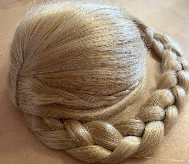 PERUKA WIG WŁOSY BLOND ROSZPUNKA ELSA ELZA DŁUGI WARKOCZ STRÓJ COSPLAY