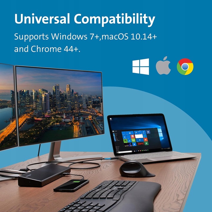 Stacja dokująca KENSINGTON SD4750P USB-C Dual 4K (K39105EU)