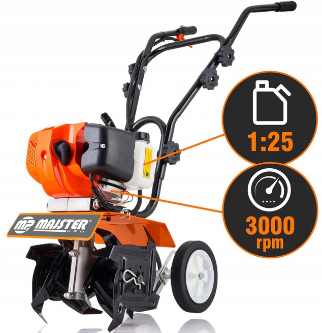 GLEBOGRYZARKA Spalinowa KULTYWATOR do gleby ziemi 30cm z REGULACJĄ