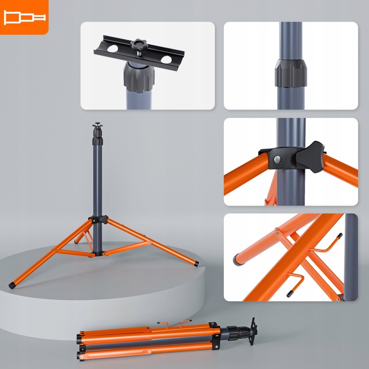 Halogen LED Statyw Budowlany Naświetlacz 3x 100W 33000lm Lampa Na