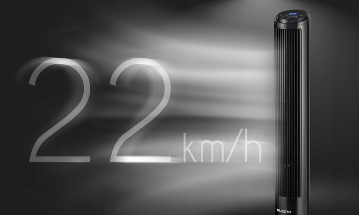 WENTYLATOR KOLUMNOWY CICHY 29db WIATRAK STOJĄCY JONIZACJA +10m zasięg