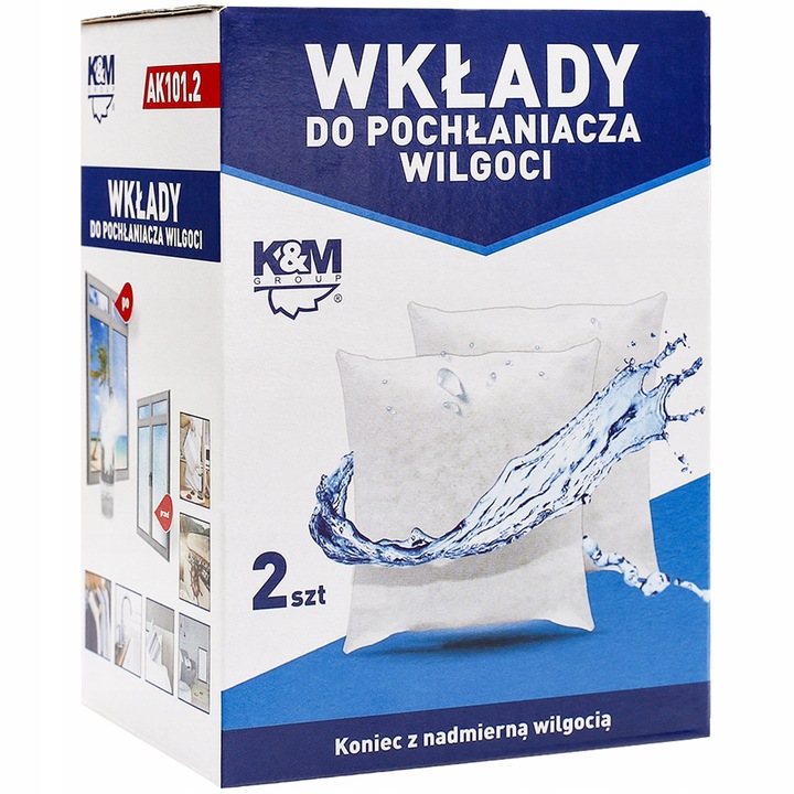 Pochłaniacz wilgoci K&M / wkłady do pochłaniacza wilgoci 6x 280g