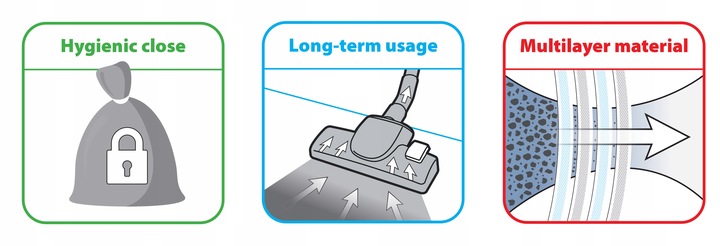 Worki do odkurzacza AEG, Electrolux, Philips EPBAG MAXI 12 szt + 2