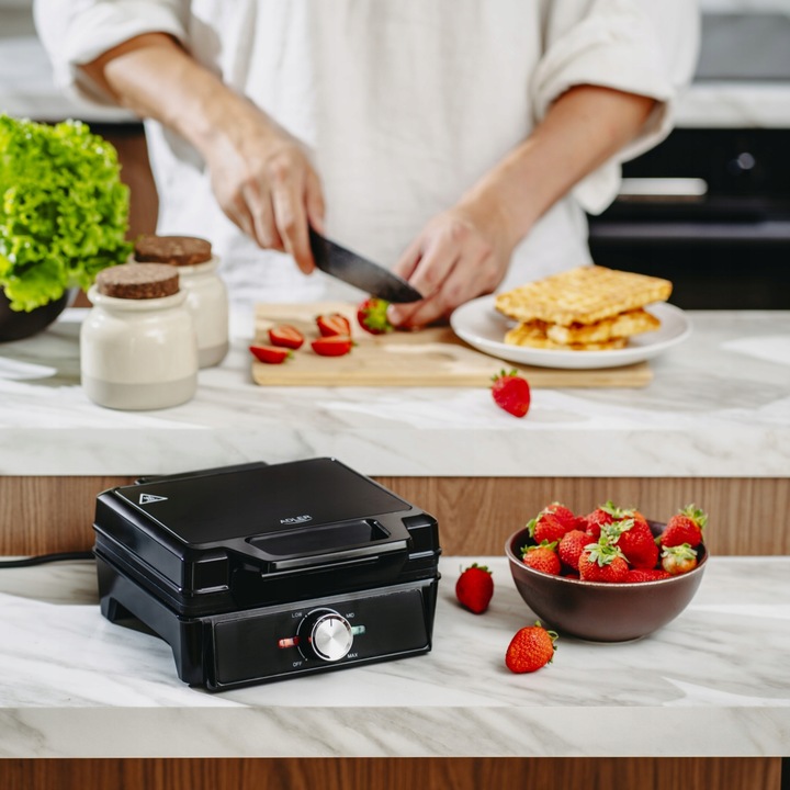 GOFROWNICA 2000W OPIEKACZ DO GOFRÓW MOCNA Z REGULACJĄ TEMPERATURY