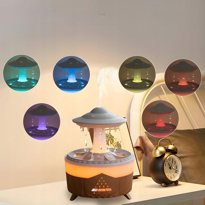 Nawilżacz Powietrza DYFUZOR olejków eterycznych AROMATYZER Grzybek