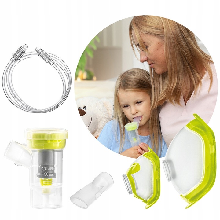 NEBULIZATOR ZESTAW DO NEBULIZACJI INHALACJI 2 MASKI NOVAMA FAMILINO RF8 EVO