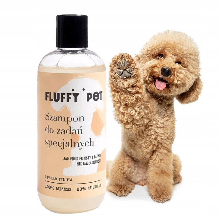 SZAMPON dla psów do zadań SPECJALNYCH FluffyPet 300ml HIPOALERGICZNY WEGAN