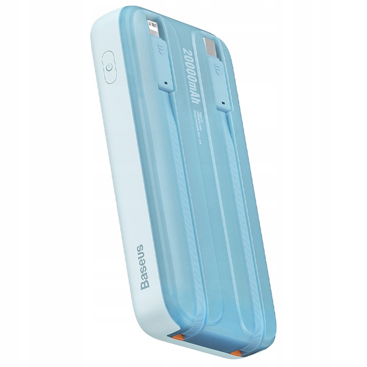BASEUS POWER BANK SZYBKIE ŁADOWANIE 20000MAH 22.5W KABEL USB-C LIGHTNING
