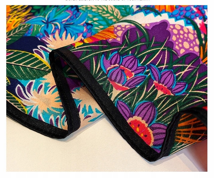 100% Czysty Jedwab Szalik Damski 53cm Kwadrat Wszechstronna Elegancja