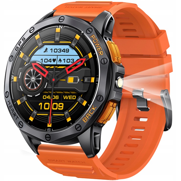 SMARTWATCH MĘSKI Z GPS K67 PL-MENU WODOODPORNY SMSY ROZMOWY SMART WATCH