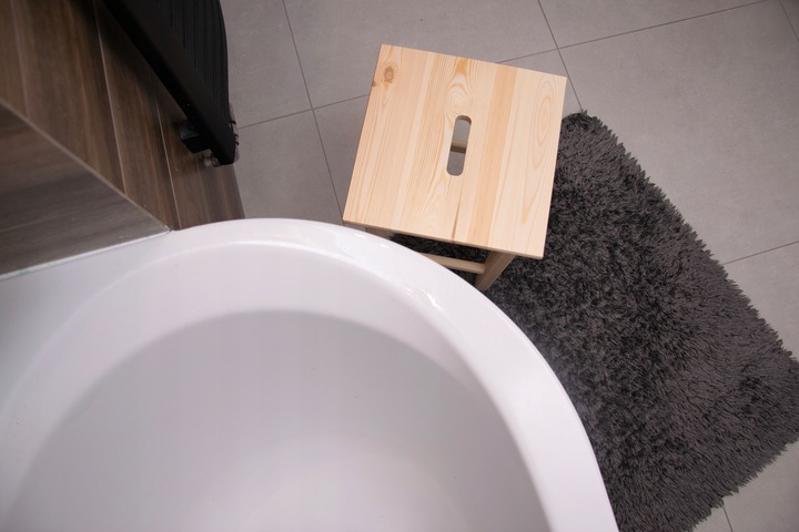 Taboret drewniany kuchenny, stołek, krzesło, hoker barowy 30 x 30 x 44