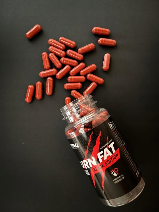 SPALACZ TŁUSZCZU Z BRZUCHA BURN FAT BLACK EDITION + GRATISY DO