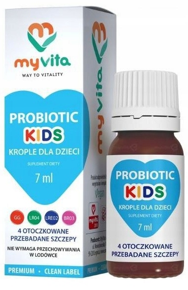 MyVita Probiotic KIDS krople 7ml dla dzieci w kroplach 2 mld CFU GRATIS