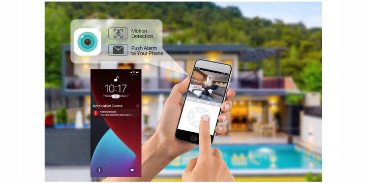 ZEWNĘTRZNA KAMERA SOLARNA OBROTOWA IP WIFI 4MP FULL HD DO MONITORINGU KARTA