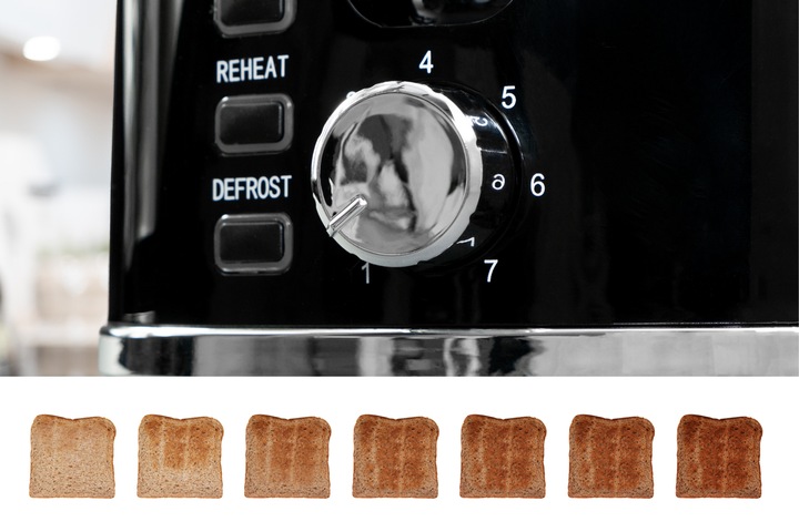 TOSTER OPIEKACZ GRZANKI TO320C MOC 900W 7 POZIOMÓW MOCY OPIEKANIA