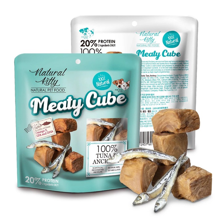 Natural Kitty Premium 100% Tuńczyk & Anchois x 3