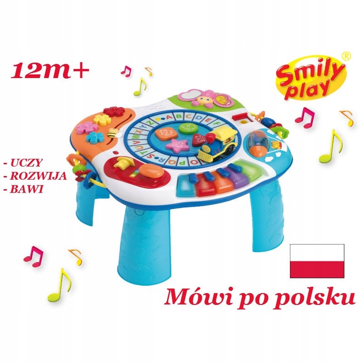 SMILY PLAY STOLIK MUZYCZNY STOLICZEK EDUKACYJNY PL