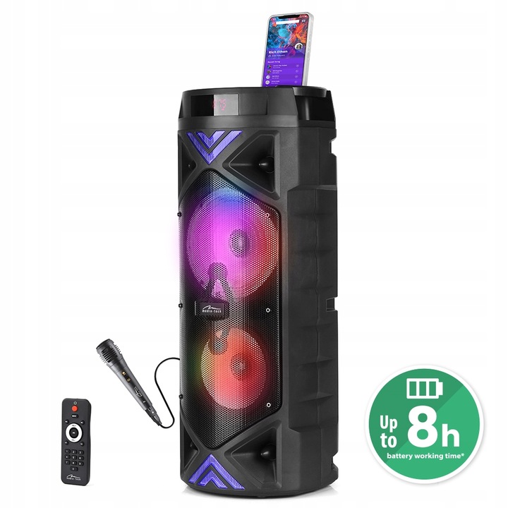 Przenośny głośnik Bluetooth 5.0+EDR MEDIA-TECH FUNBOX KEG PRO 1400W