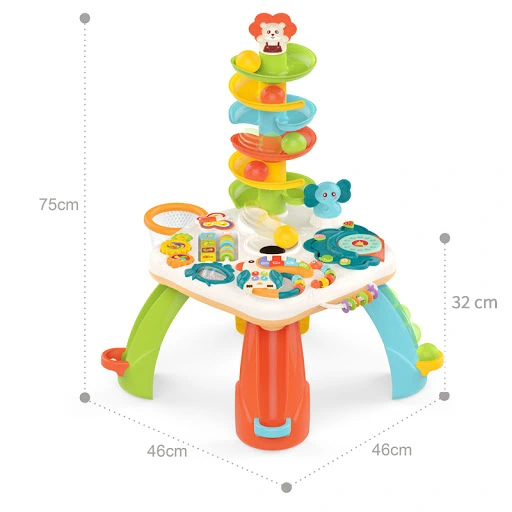 STOLIK INTERAKTYWNY EDUKACYJNY ZJEŻDŻALNIA PIŁEK PIŁECZKI PIANINKO PAPUGA