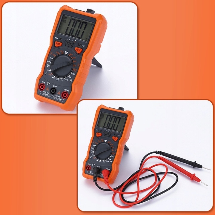 PROFESJONALNY MIERNIK POBORU PRĄDU MULTIMETR CYFROWY ELEKTRYCZNY LCD TESTER