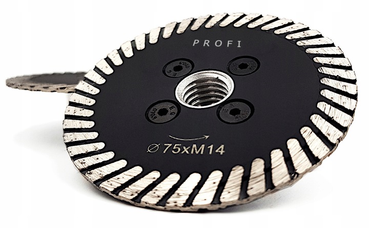 TARCZA DIAMENTOWA DO PODCINANIA GRESU PŁYTEK 75 mm PROFI XBLACK
