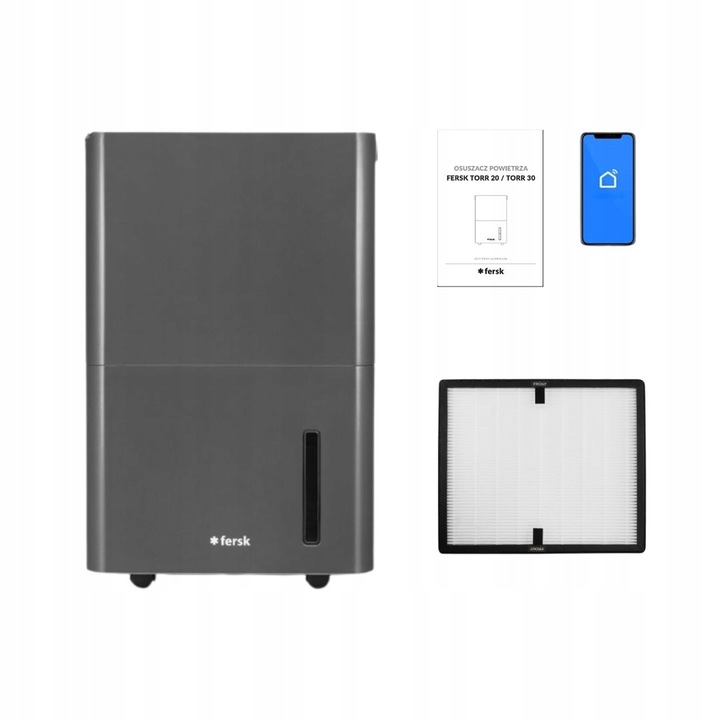 Osuszacz powietrza pochłaniacz wilgoci FERSK TORR 20 GR 20 l 40m² HEPA