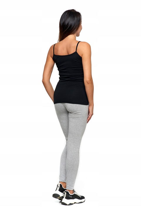 TOP DAMSKI Dopasowany Koszulka Gładka Bez Rękawów Podkoszulka MORAJ XL