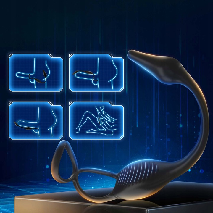 Masażer prostaty Cock Ring 7 trybów wibracji