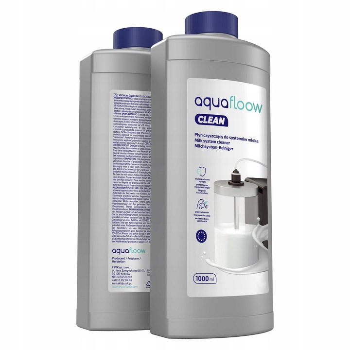 AquaFloow płyn do czyszczenia systemu mleka do ekspresu 1l