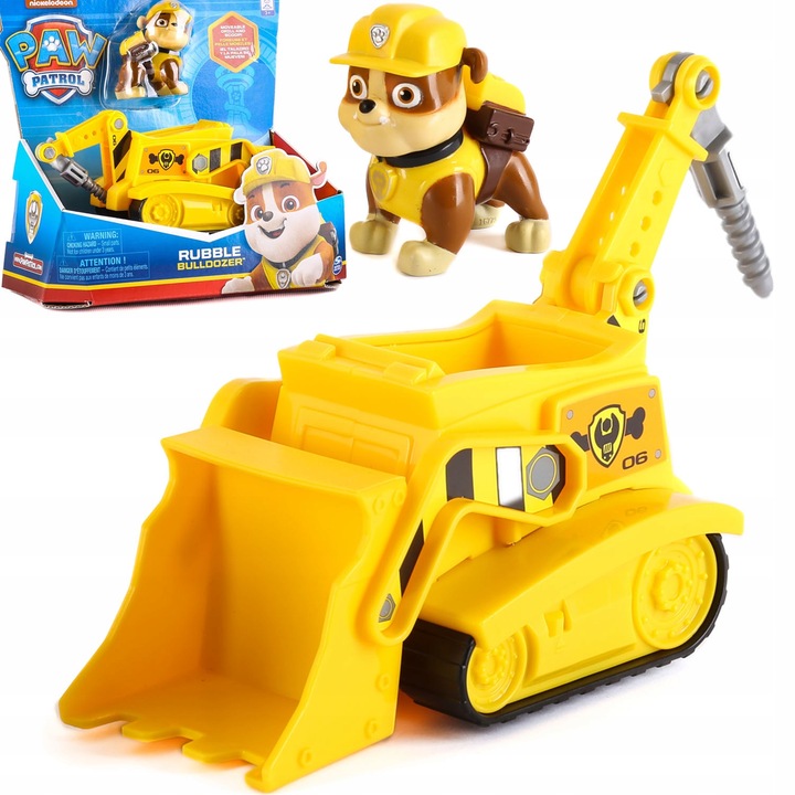 PSI PATROL RUBBLE FIGURKA POJAZD SPYCHACZ BULDOŻER